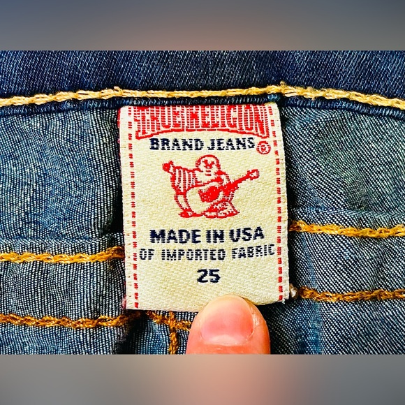TRUE RELIGION👖⚜️ Women’s Billy Seat Jegging Jeans (Size 25) Flap Buckle Pockets - Picture 7 of 10